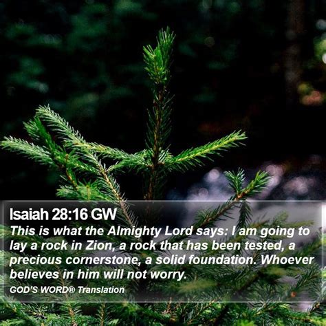 Isaiah 2816 Gw Bible Images