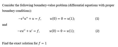 Solved Consider The Following Boundary Value Problem Chegg