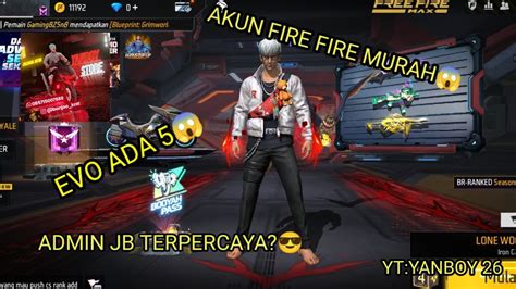 JUAL AKUN FF BER SG2 MURAH BANGET AKUN FREE FIRE SULTAN 2023 Ff