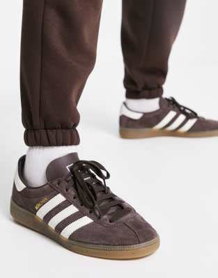 Adidas Originals Munchen Sneakers Marroni Con Suola In Gomma ASOS