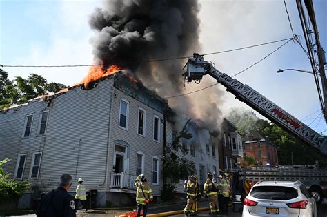 Troy Firefighters Battle Blaze In South Troy Row House On Stow Avenue