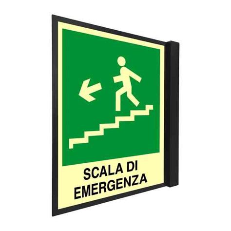 Cartello Forex Bifacciale Luminescente X Cm Scala Di Emergenza