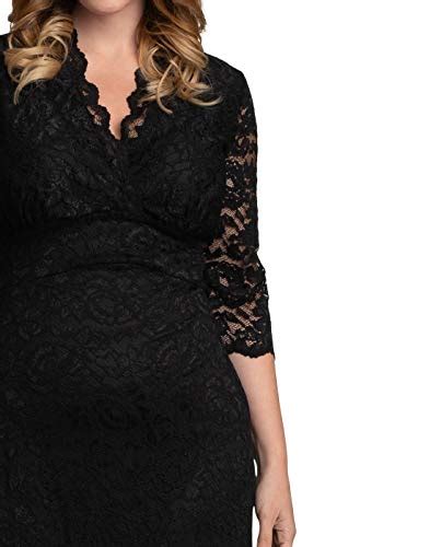 Kiyonna Womens Plus Size Scalloped Boudoir Lace Dress