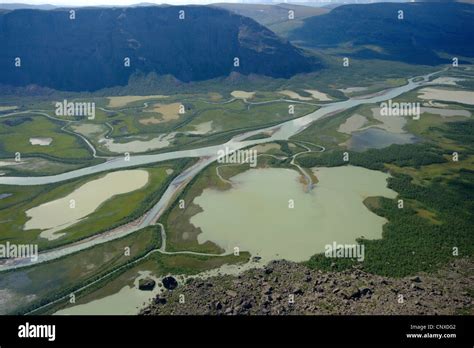 Rapa River delta in Rapa Valley, Sweden, Sarek National Park Stock ...