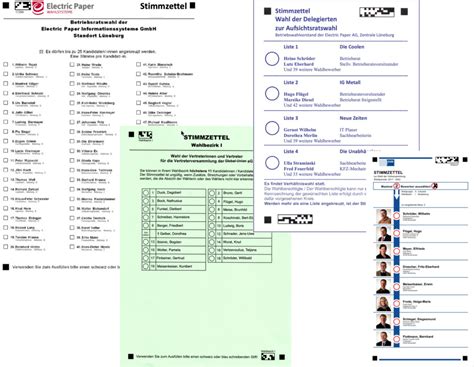 Briefwahlunterlagen Und Stimmzettel Drucken Und Versenden Electric