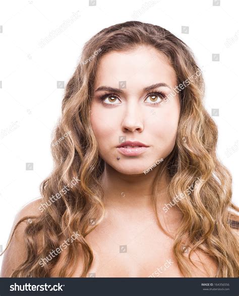 Sexy Brunette Curly Hair Stock Photo 164356556 Shutterstock