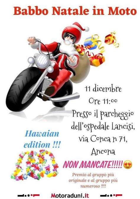 BABBO NATALE IN MOTO HAWAIAN EDITION 2022 Motoraduno Torrette AN