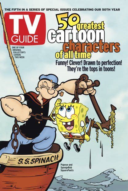 50 Greatest Cartoon Characters Of All Time Cover 4 Of 4 Tv Guide Classic Cartoons Cartoon Tv