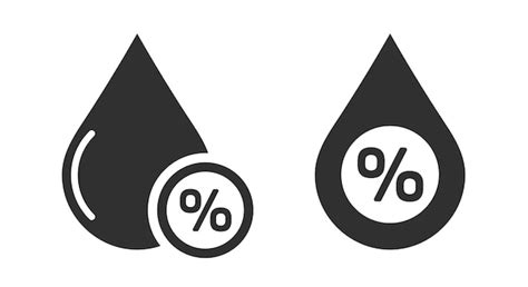 Humedad Porcentaje De Humedad Icono Pictograma Gráfico Simple Tasa De