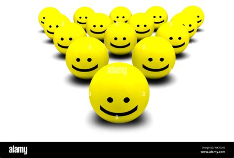 Shiny Happy People Smiling Faces in 3d Stock Photo - Alamy