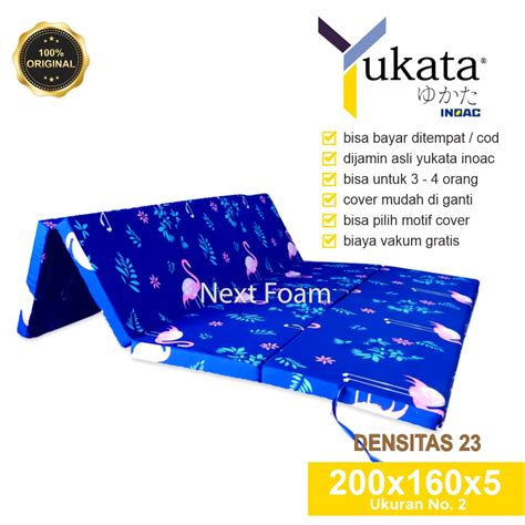 Jual Kasur Busa Lipat Inoac Yukata Ukuran No 2 200x160x5 Cm Tebal 5 Cm