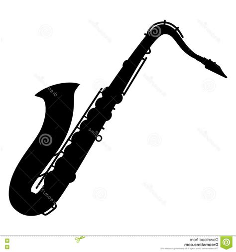 Saxophone Silhouette Vector At Vectorified Collection Of