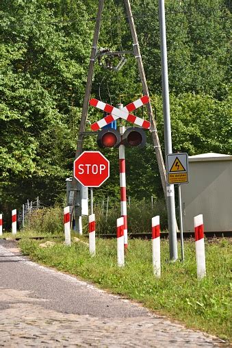 Unguarded Railway Crossing Stock Photo Download Image Now Railroad