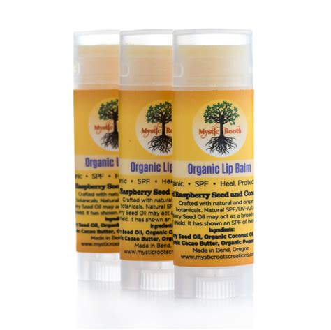 Organic Lip Balm With Natural SPF - Etsy