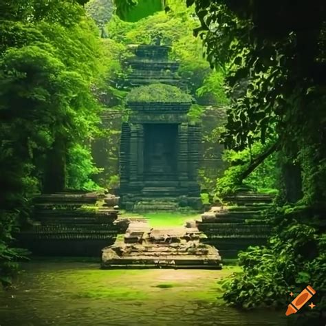 Image Of An Ancient Temple Surrounded By Greenery On Craiyon