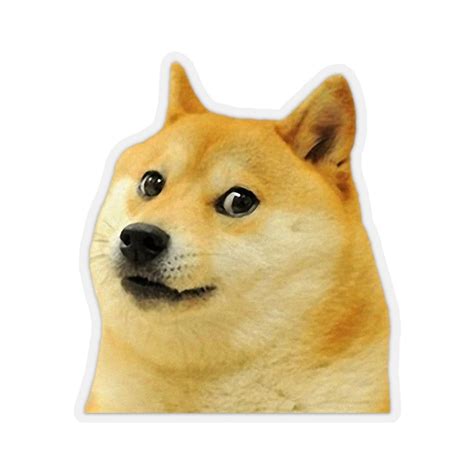 Doge Sticker, Doge Dog Sticker, Doge Meme Sticker, Doge Crypto, Dogecoin Cryptocurrency Sticker ...