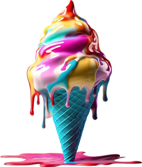 Picture Of Delicious Looking Melted Ice Cream Ai Generated 43273811 Png