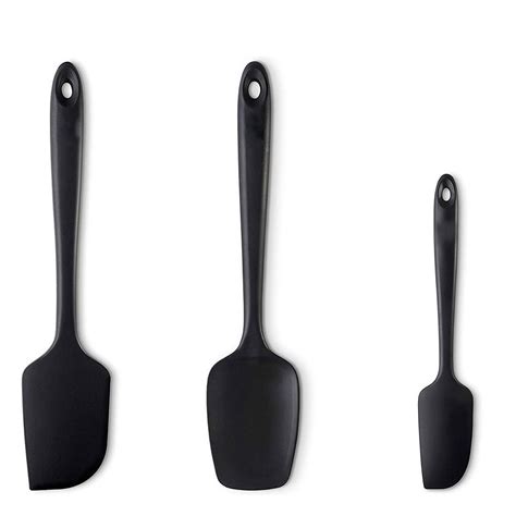 Silicone Spatula Set 3pcs Heat Resistant Cooking Baking Tool Non Stick