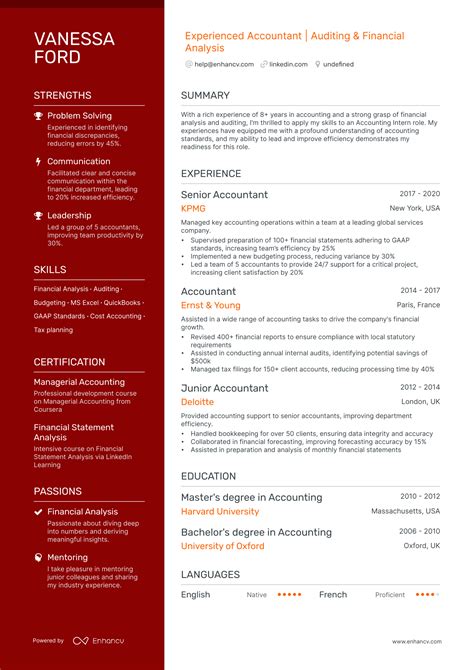 Professional Accounting Resume Templates