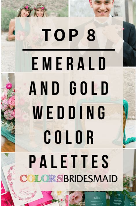 Emerald Green Gold And Dusty Rose Wedding Color Palettes Dusty Rose