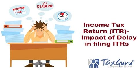 Income Tax Return Itr Impact Of Delay In Filing Itrs