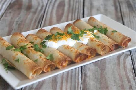 Cheesy Baked Bean Taquitos The Best Homemade Taquitos Recipe