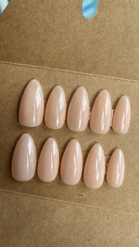 Milky Nude Builder Gel Custom Press On Nails Luxury False Nails BIAB Nude Short Stick On Nails