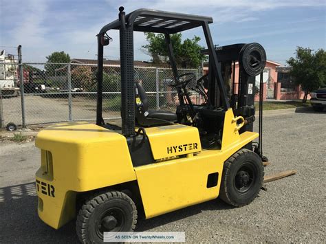 Hyster H40 Xl Mil Fork Forklift 4000lb Air Tires Diesel Powered Lift Hyster