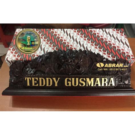 Jual Papan Nama Meja Ukir Jakarta Pusat Abrar Souvenir Tokopedia