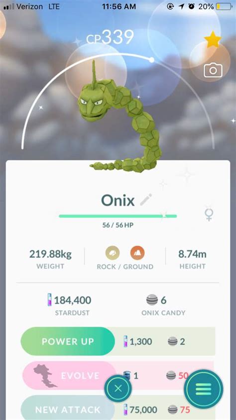 Shiny Onix in Pokémon Go! | Pokémon Amino