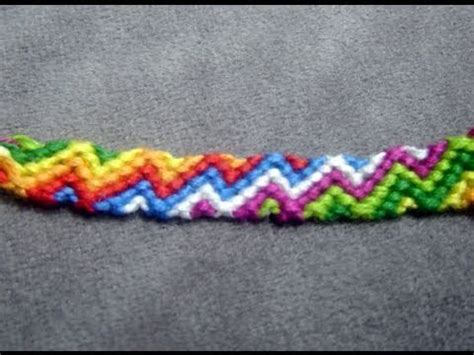 SO Cool Zig Zag Rainbow Friendship Bracelet Done Step By Step Going