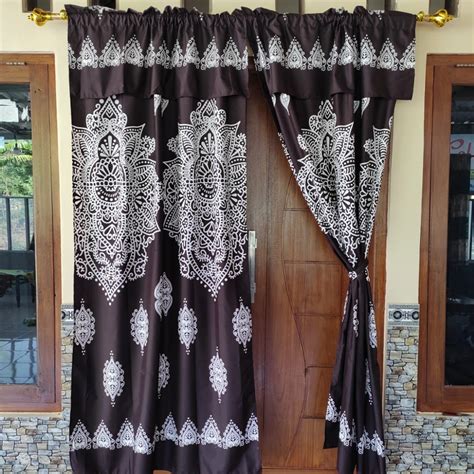 Jual Gorden Hordeng Pintu Jendela Model Serut Ukuran X Cm Dekorasi