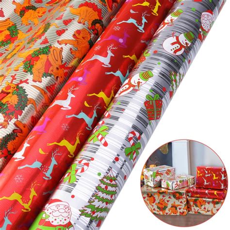 Unomor 3 Rollos De Navidad Diy Regalo Envoltura Papel Regalo 1 691