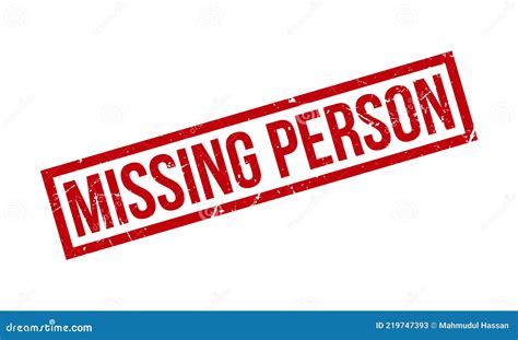 Missing Person Rubber Stamp Red Missing Person Rubber Grunge Stamp