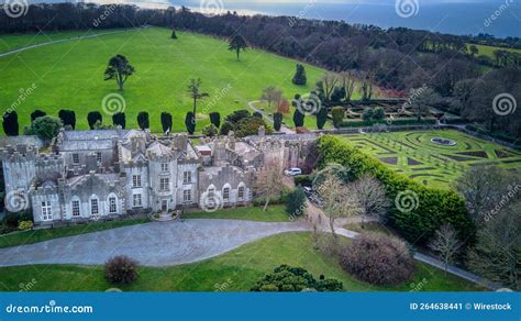 Aerial View of the Buildings and Gardens of Ardgillan Castle in Ireland ...