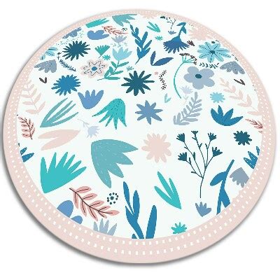 Tapis Vinyle Rond Rond Fleurs De Pr Decortapis