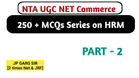 Mcqs On Hrm For Nta Ugc Net Commerce Human Resource Management For