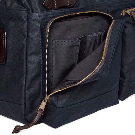 Filson Hour Tin Cloth Duffle Bag Navy Robuuste Reistas Voor