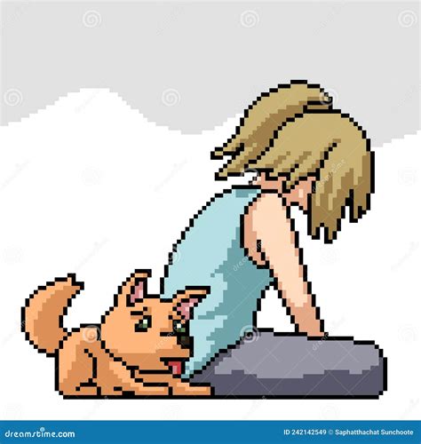 Pixel Art Cat Friend Gang Cartoon Vector Cartoondealer