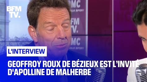 Geoffroy Roux de Bézieux face à Apolline de Malherbe en direct YouTube