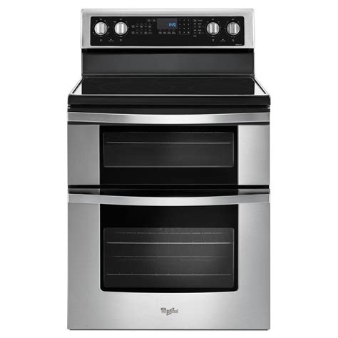 Whirlpool 30 In Smooth Surface 5 Element 42 Cu Ft 25 Cu Ft Self Cleaning Double Oven