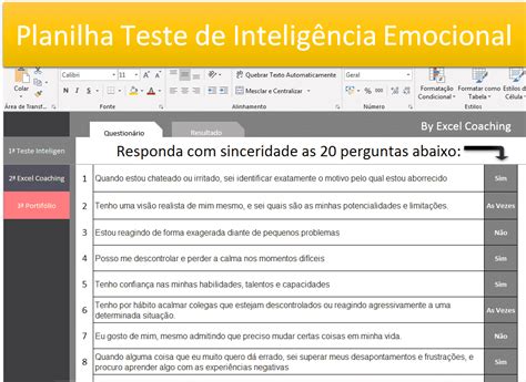 Teste Inteligencia Emocional Excel Coaching