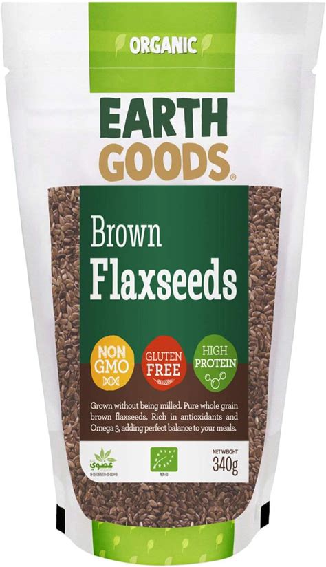 Earth Goods Organic Brown Flaxseeds Non Gmo Gluten Free High Protein