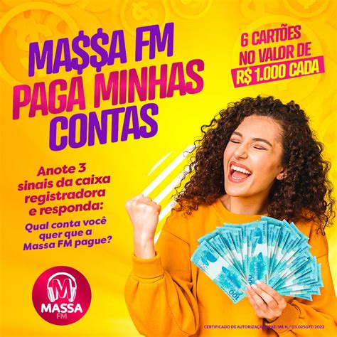 Promoção Massa FM Paga Minhas Contas Rádio Massa FM