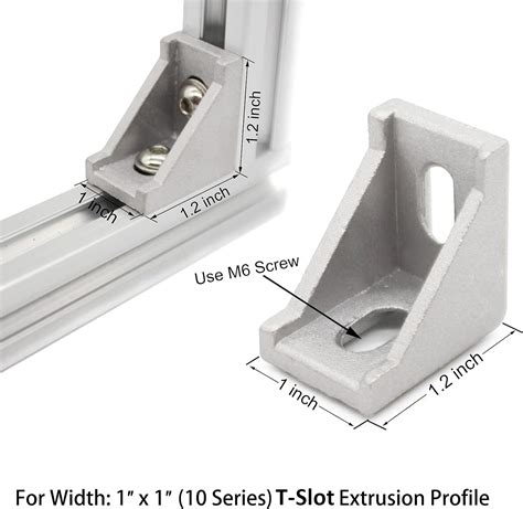 BLCCLOY 20 juegos de 10 soportes de extrusión de 1 x 1 Serie 1010