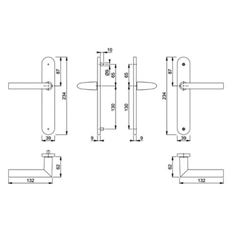 Poign Es De Porte Sur Grandes Plaques Aluminium Stockholm Hoppe