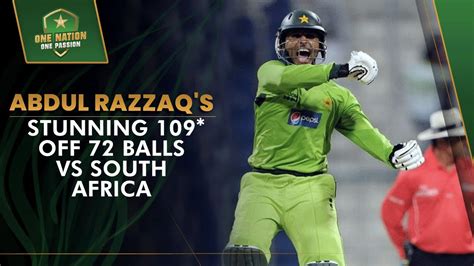 Abdul Razzaq S Stunning 109 Off 72 Balls Vs South Africa Abu Dhabi