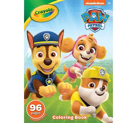 Paw Patrol Coloring Book with Stickers, 96 Pgs | Crayola.com | Crayola