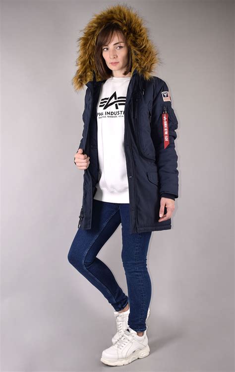 Женская аляска ALPHA INDUSTRIES POLAR rep. blue, купить в Интернет ...