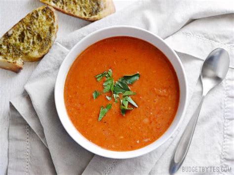 Roasted Red Pepper And Tomato Soup Budget Bytes